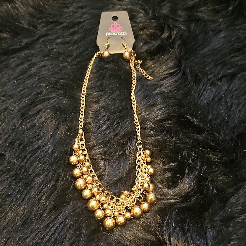 Paparazzi Gold Beaded Necklace